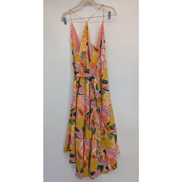 NWT Hutch Anthropologie High-Low Fruit Print Wrap Maxi Dress Size XXSP MC439 - Picture 5 of 11